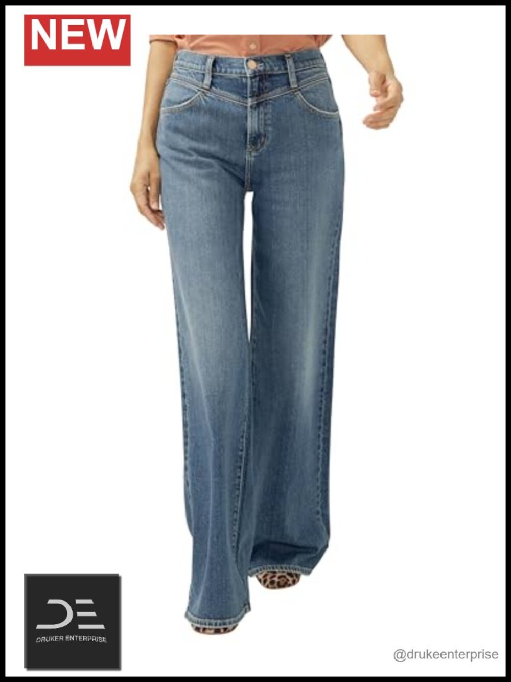 High Rise Ultra Wide Leg Jeans Stretch Denim 90s Inspired Curve Friendly